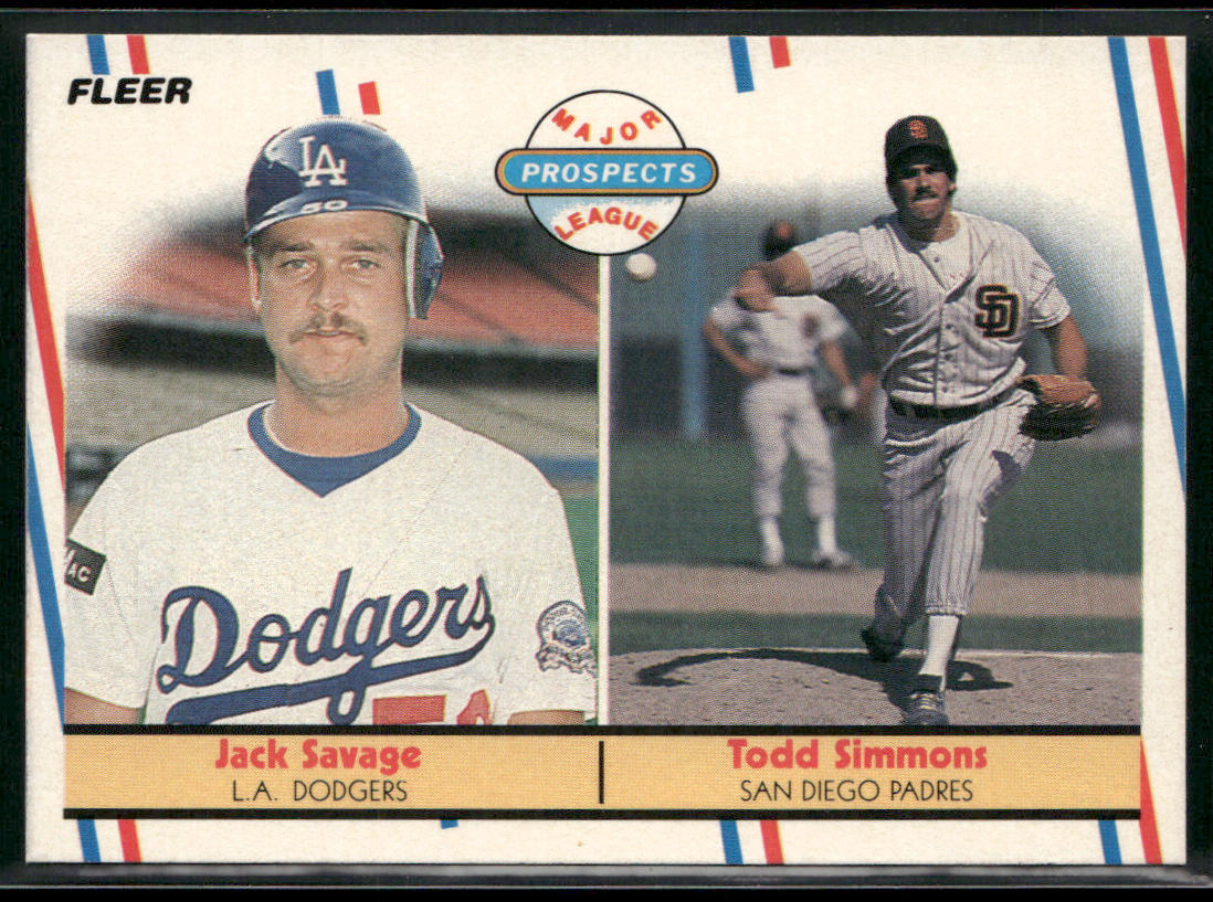 Jack Savage / Todd Simmons 1988 Fleer #650 RC