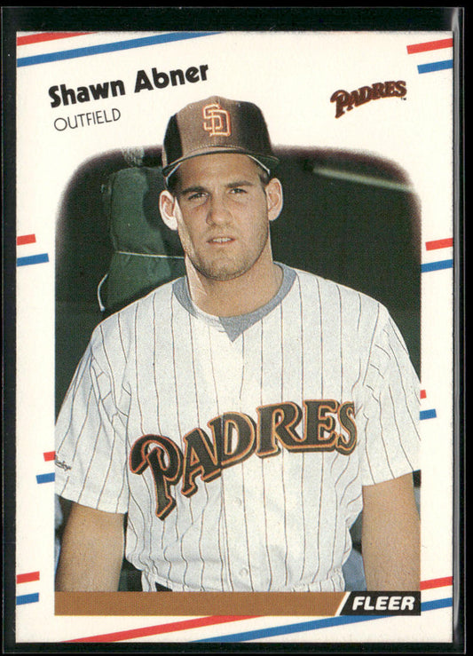 Shawn Abner 1988 Fleer #576 San Diego Padres front