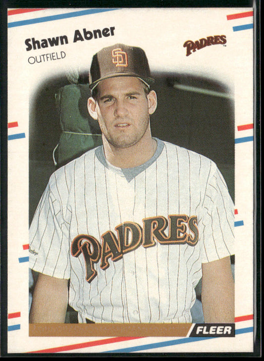 Shawn Abner 1988 Fleer #576 San Diego Padres front