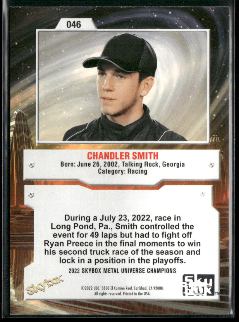 Chandler Smith 2022 SkyBox Metal Universe Champions #046 Borussia Dortmund