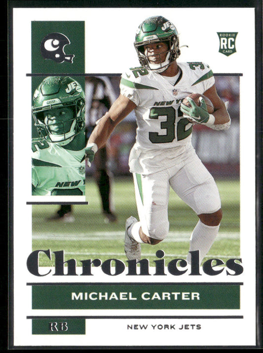 Michael Carter 2021 Panini Chronicles #87 RC New York Jets