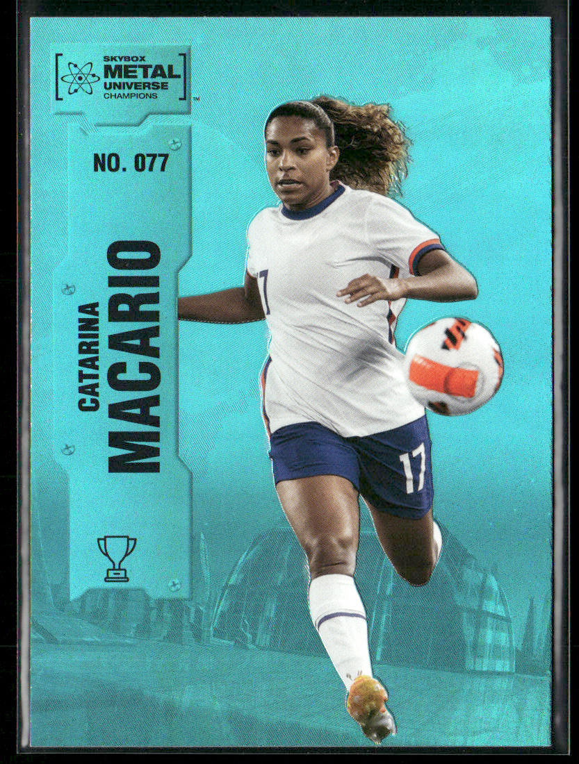 Catarina Macario 2022 SkyBox Metal Universe Champions Aqua #077
