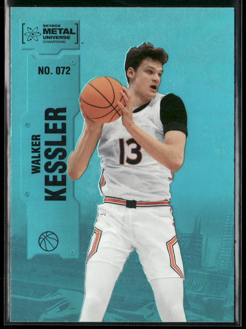 Walker Kessler 2022 SkyBox Metal Universe Champions Aqua #072