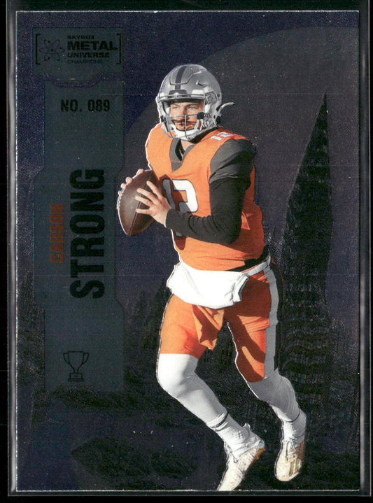 Carson Strong 2022 SkyBox Metal Universe Champions #089