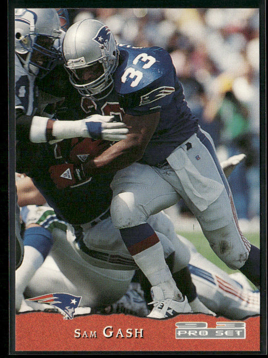 Sam Gash 1993 Pro Set #280 RC New England Patriots