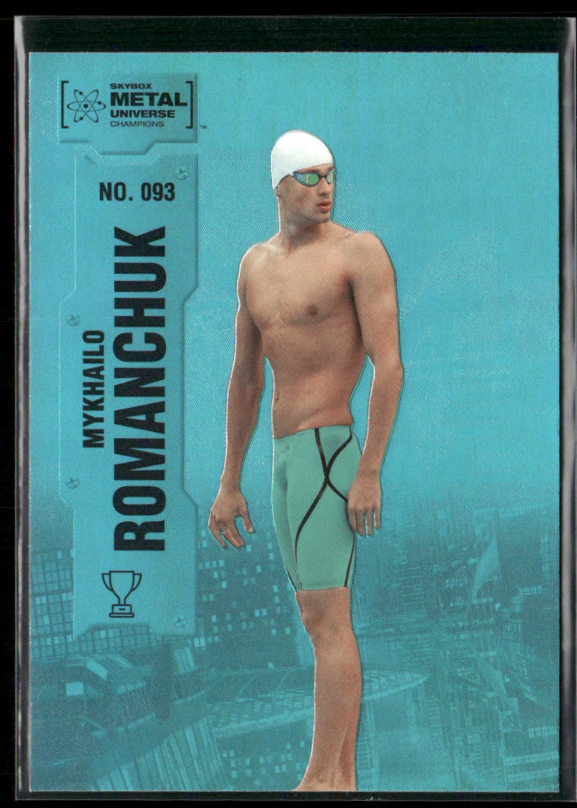 Mykhailo Romanchuk 2022 SkyBox Metal Universe Champions Aqua #093