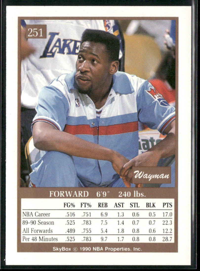 Wayman Tisdale 1990-91 SkyBox #251 Sacramento Kings