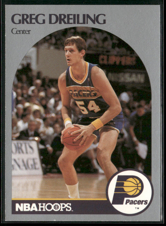 Greg Dreiling 1990-91 Hoops #132 RC Indiana Pacers