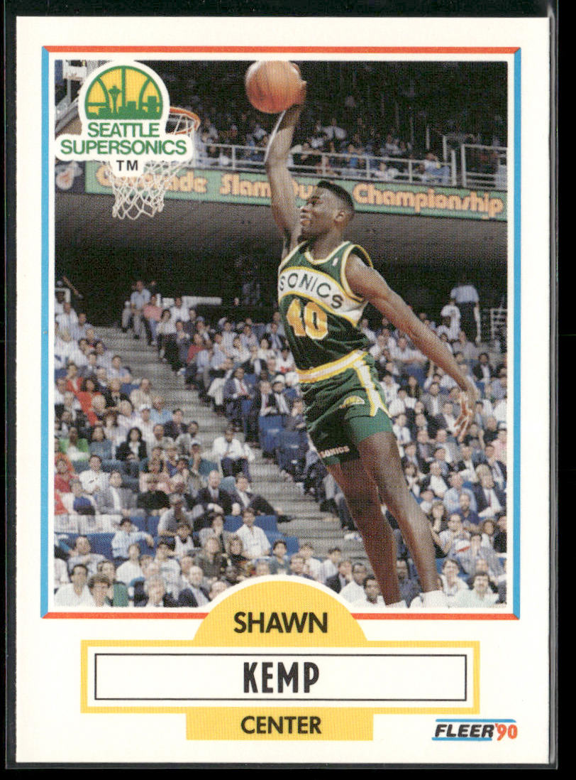 Shawn Kemp 1990-91 Fleer #178 RC Seattle SuperSonics front