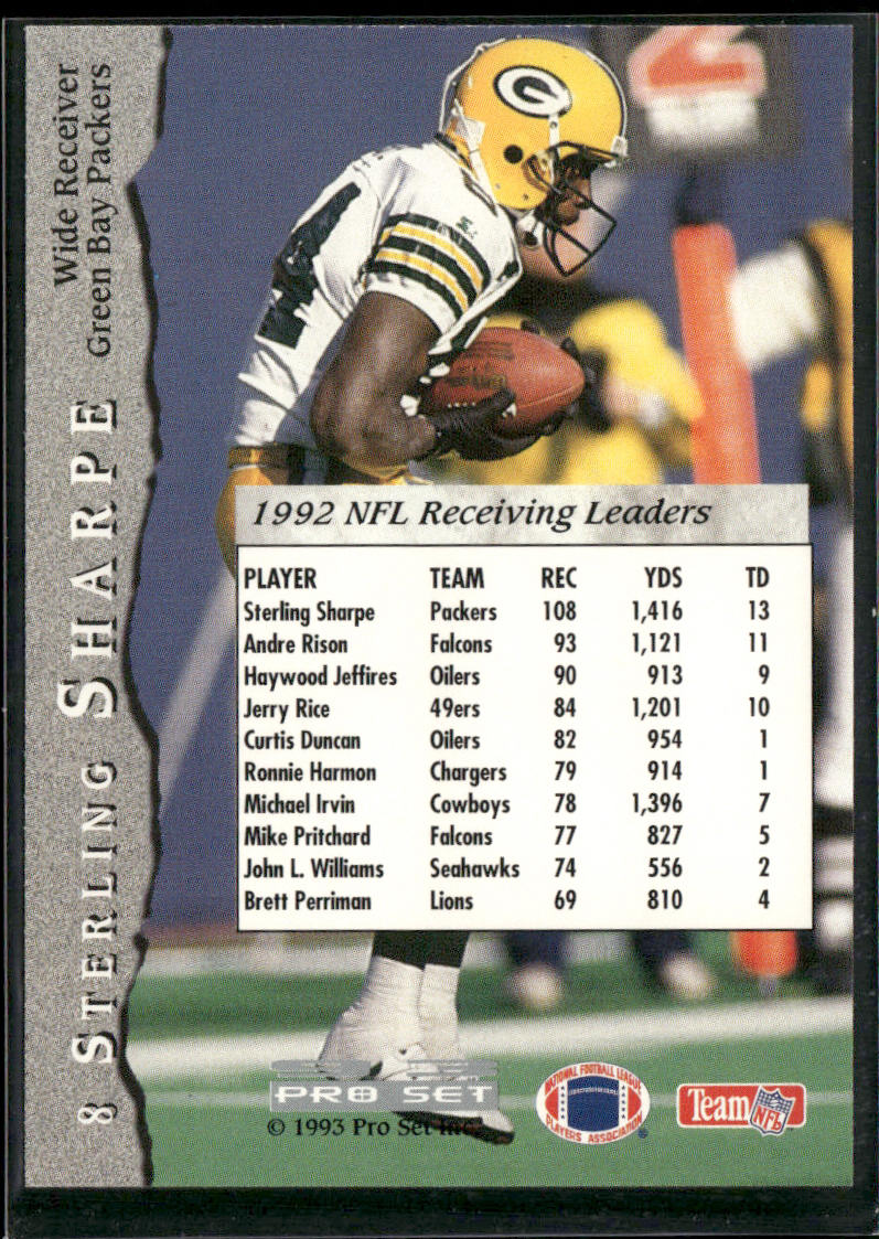 Sterling Sharpe 1993 Pro Set #8 Green Bay Packers