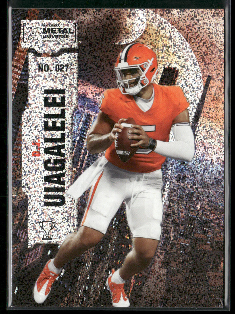 D.J. Uiagalelei 2022 SkyBox Metal Universe Champions Silver Dots #027 SN