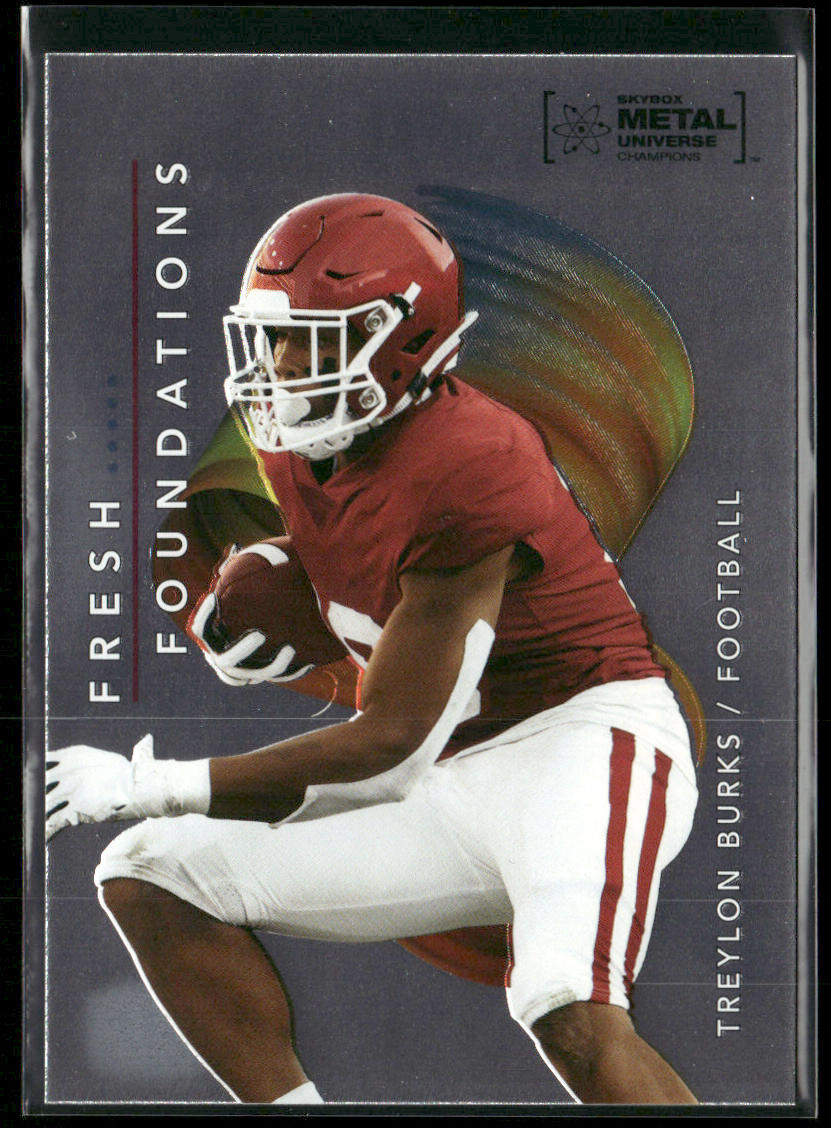 Treylon Burks 2022 SkyBox Metal Universe Champions Fresh Foundations #FF8 front
