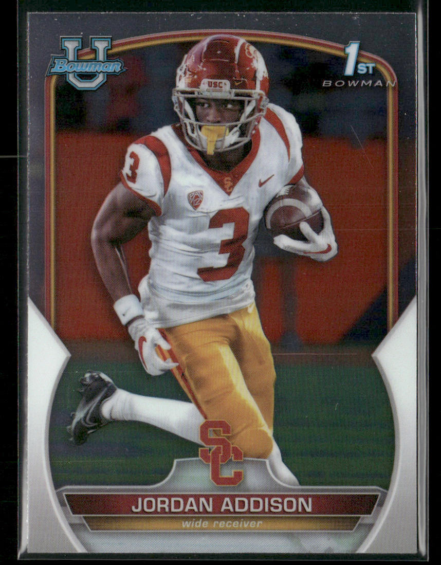 Jordan Addison 2022 Bowman University Chrome #36 USC Trojans
