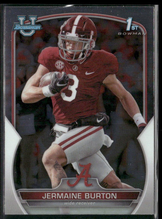 Jermaine Burton 2022 Bowman University Chrome #62 Alabama Crimson Tide
