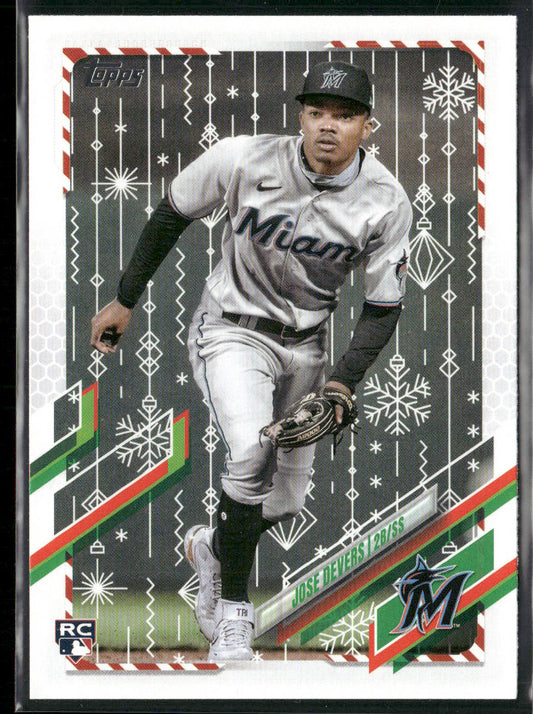Jose Devers 2021 Topps Holiday #HW116 RC Miami Marlins