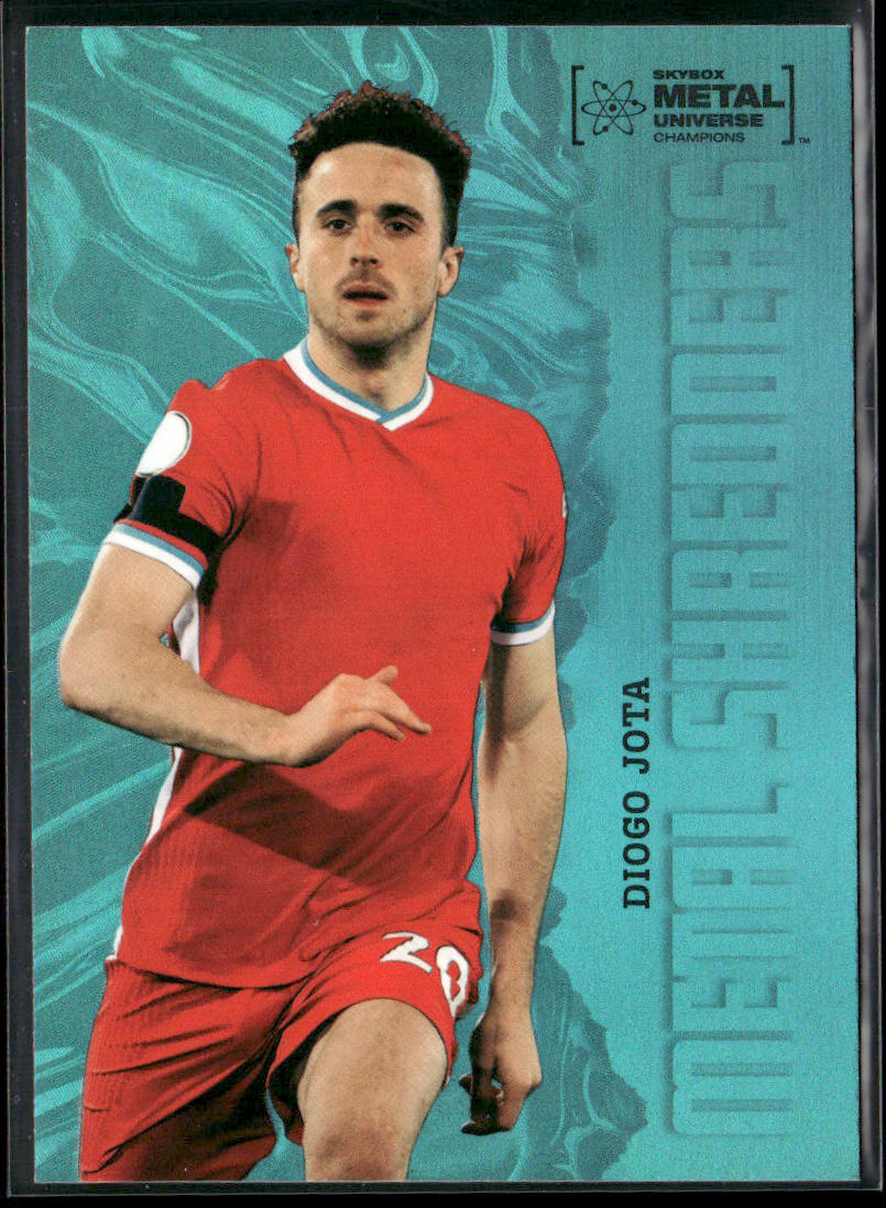 Diogo Jota 2022 SkyBox Metal Universe Champions Aqua #129