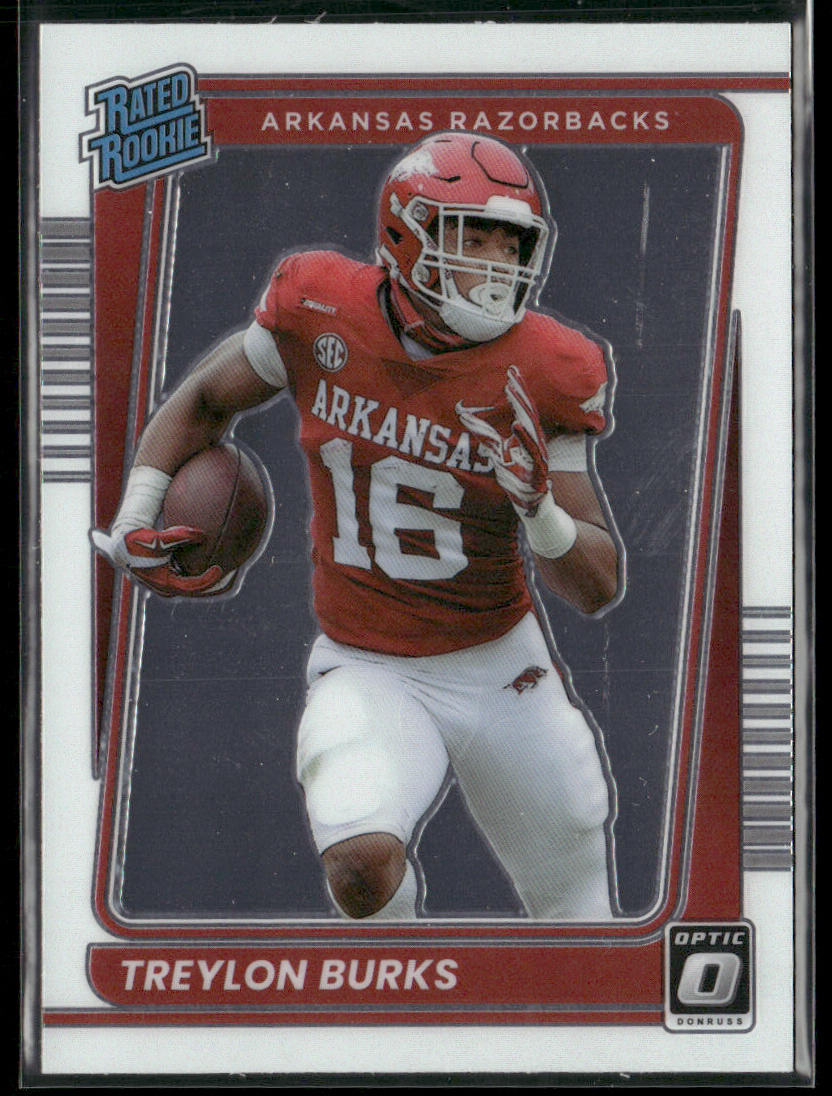 Treylon Burks 2022 Panini Chronicles Draft Picks Donruss Optic Rated Rookie #13