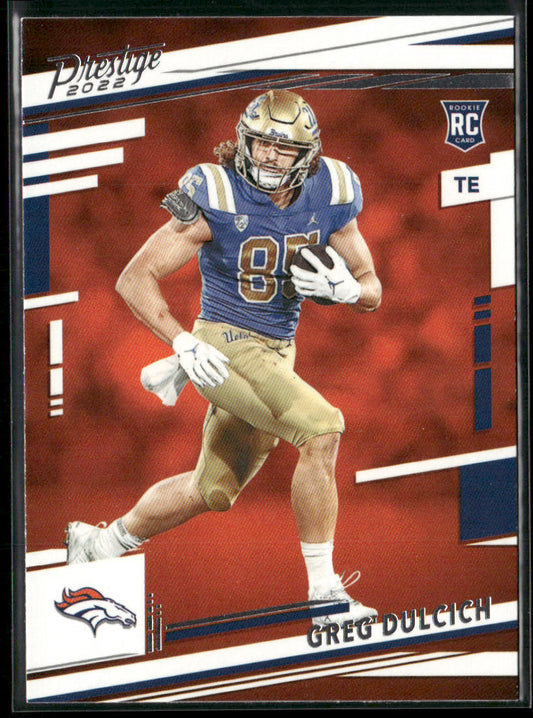 Greg Dulcich 2022 Panini Prestige #386 RC Denver Broncos