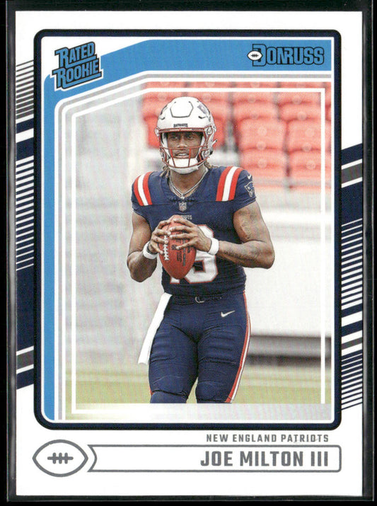 Joe Milton III 2024 Donruss #319 RC New England Patriots