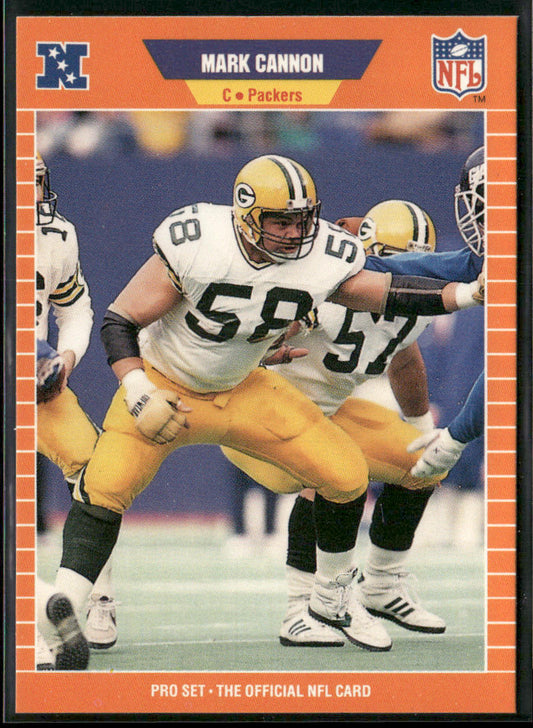 Mark Cannon 1989 Pro Set #130 RC Green Bay Packers