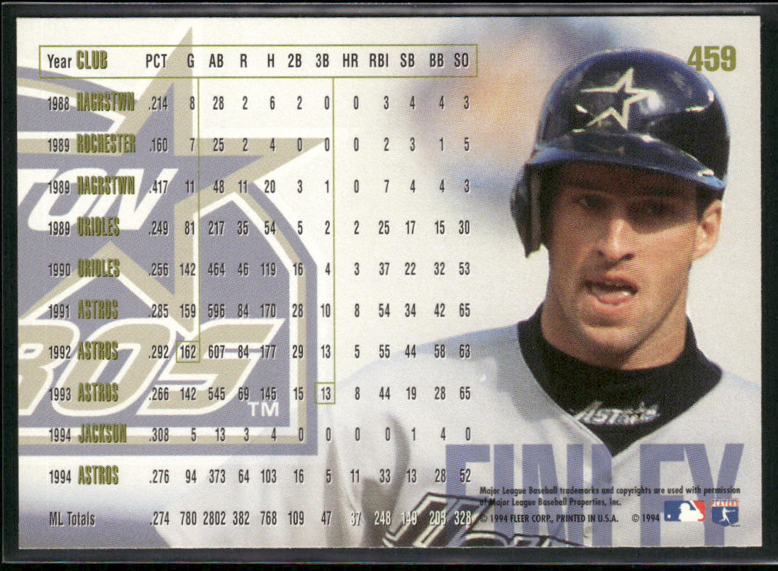 Steve Finley 1995 Fleer #459 Houston Astros