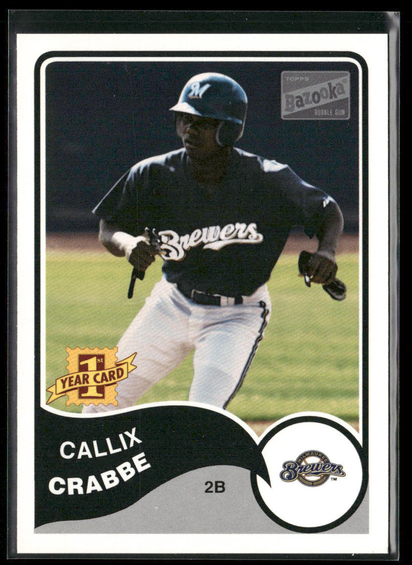 Callix Crabbe 2003 Bazooka #232 RC Milwaukee Brewers
