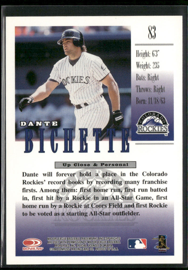 Dante Bichette 1998 Studio #83 Colorado Rockies
