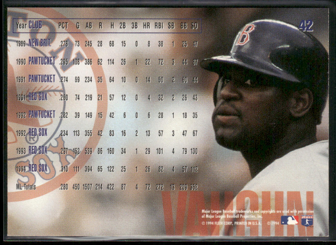 Mo Vaughn 1995 Fleer #42 Boston Red Sox