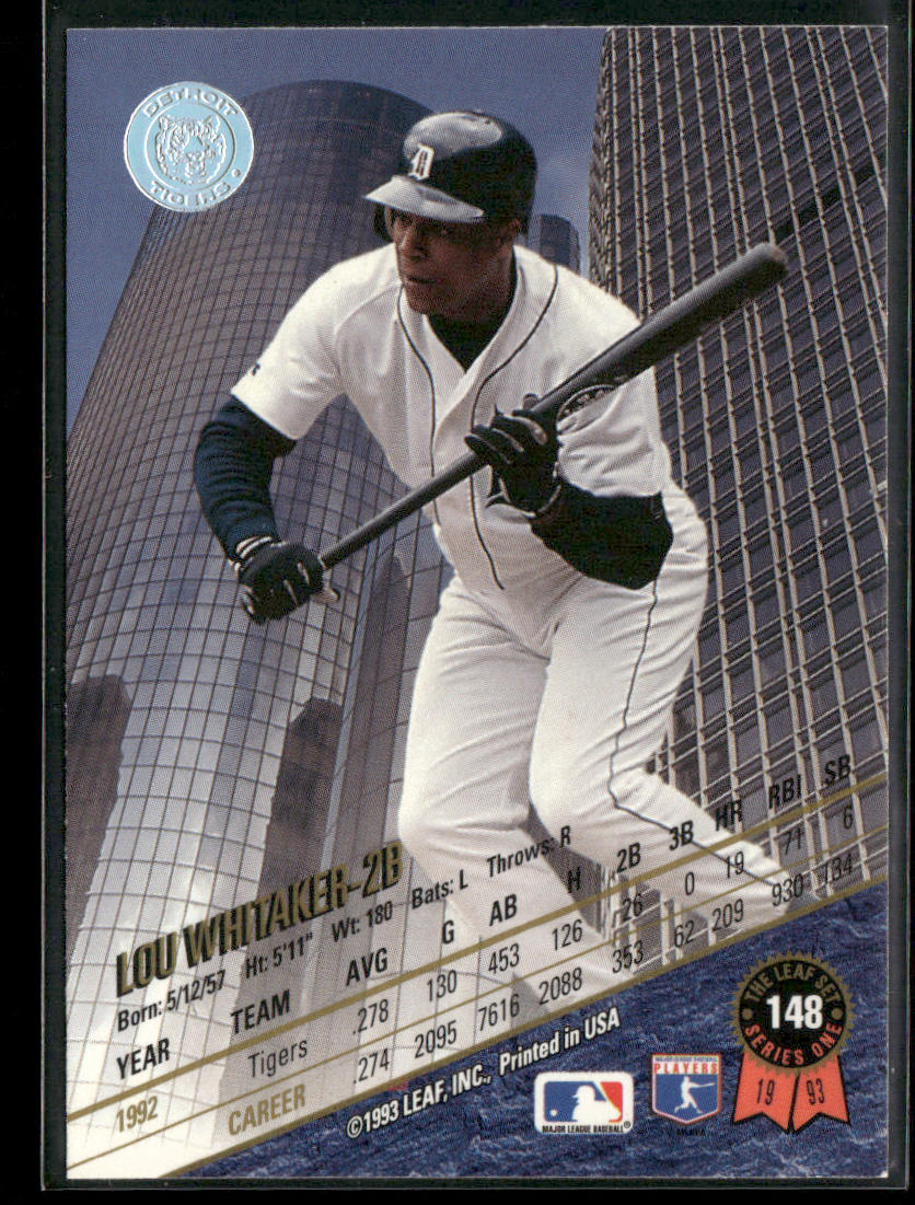 Lou Whitaker 1993 Leaf #148 Detroit Tigers