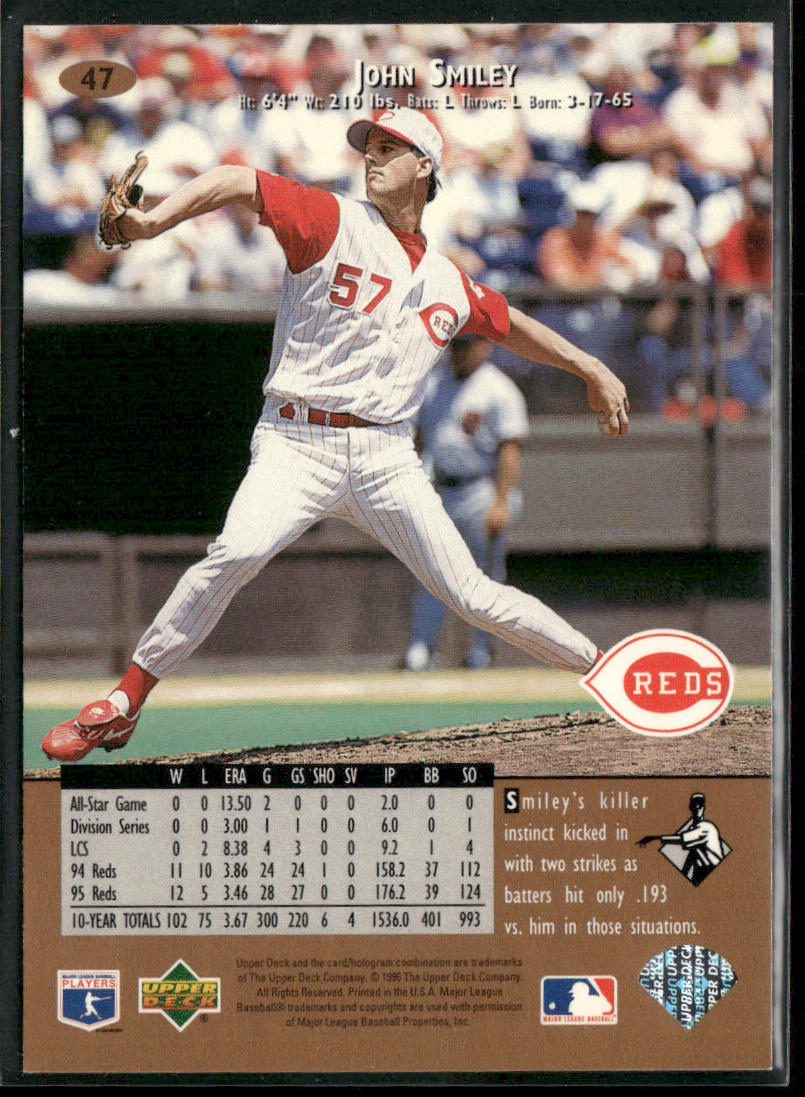 John Smiley 1996 Upper Deck #47 Cincinnati Reds