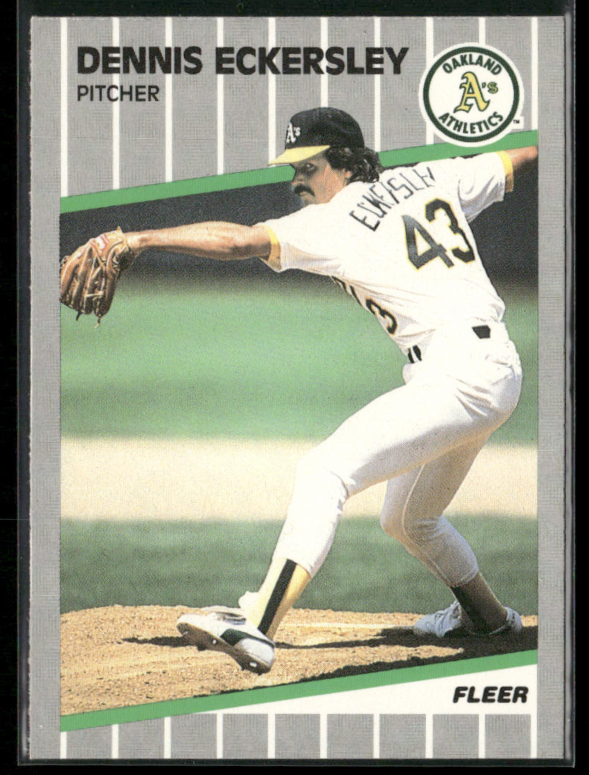 Dennis Eckersley 1989 Fleer #7 Oakland Athletics