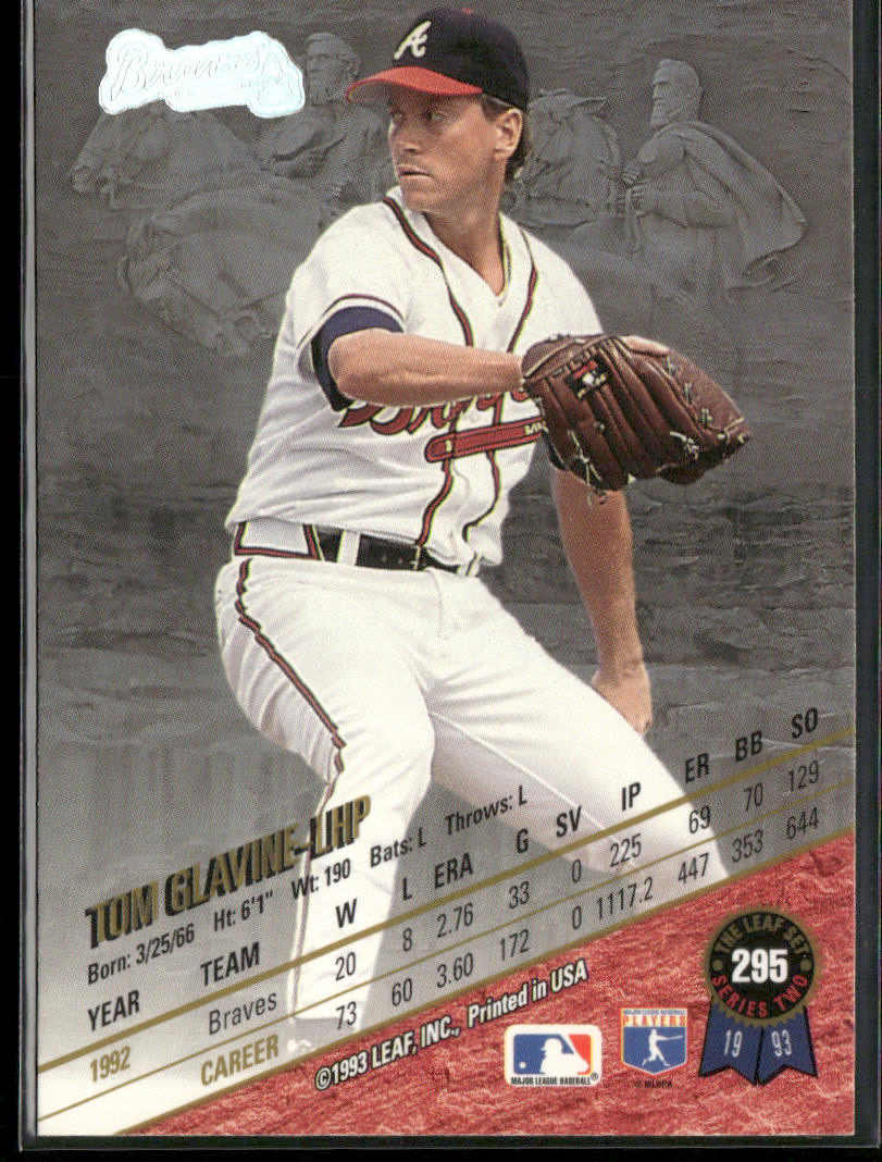 Tom Glavine 1993 Leaf #295 Atlanta Braves