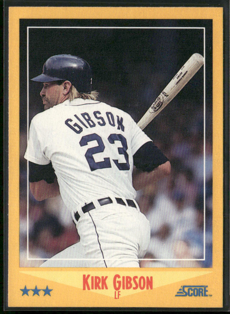 Kirk Gibson 1988 Score #525 Detroit Tigers front