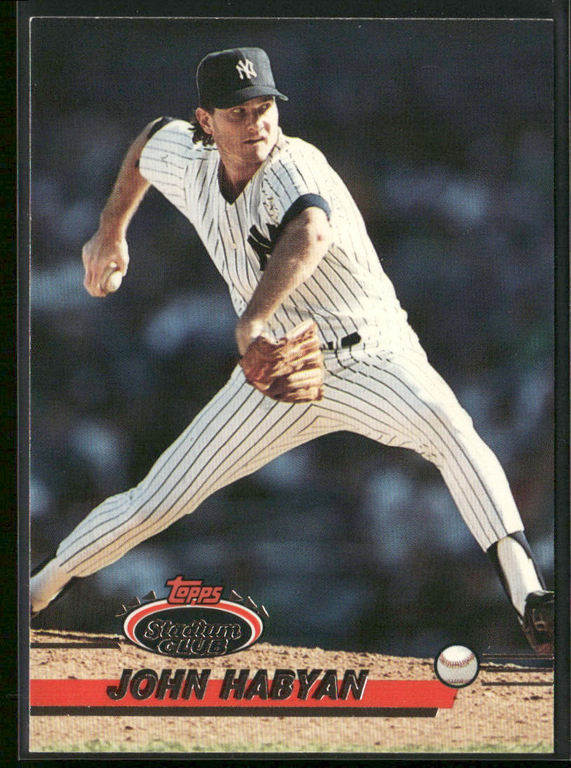 John Habyan 1993 Stadium Club #383 New York Yankees