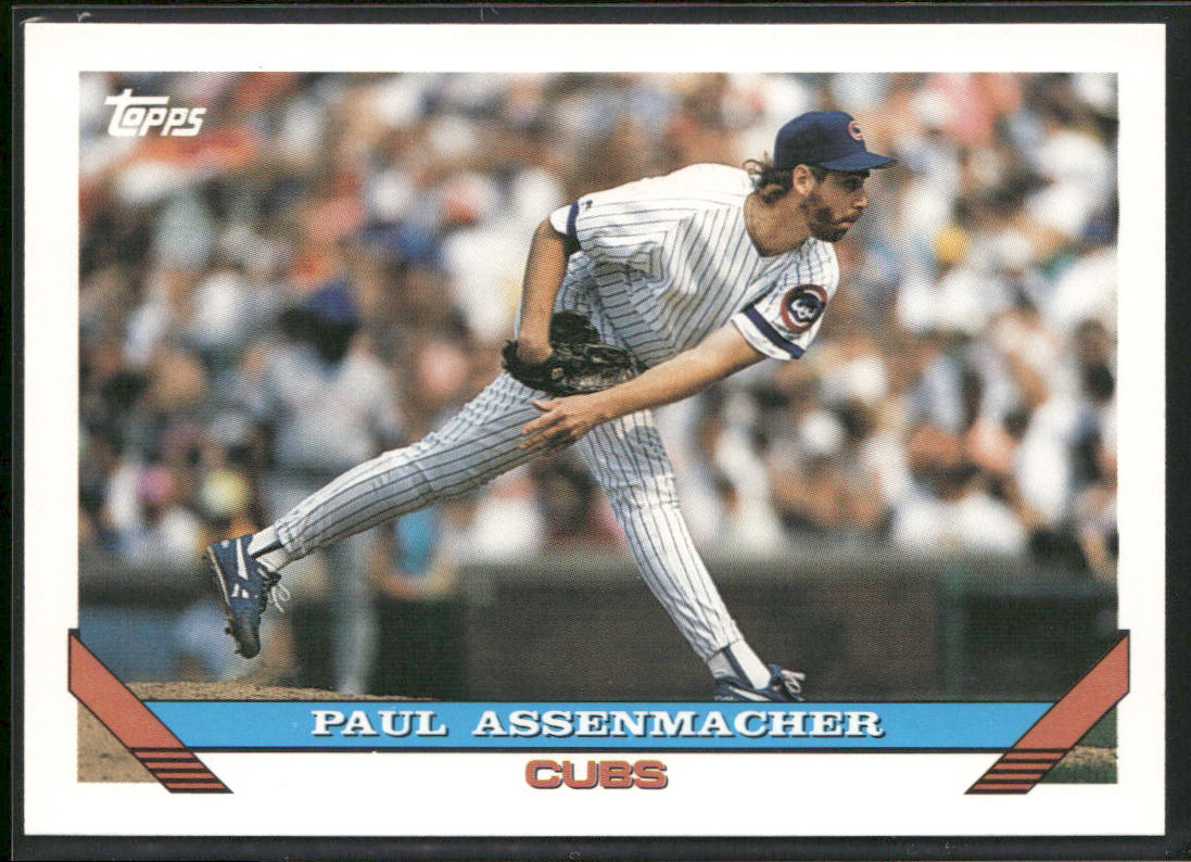 Paul Assenmacher 1993 Topps #319 Chicago Cubs