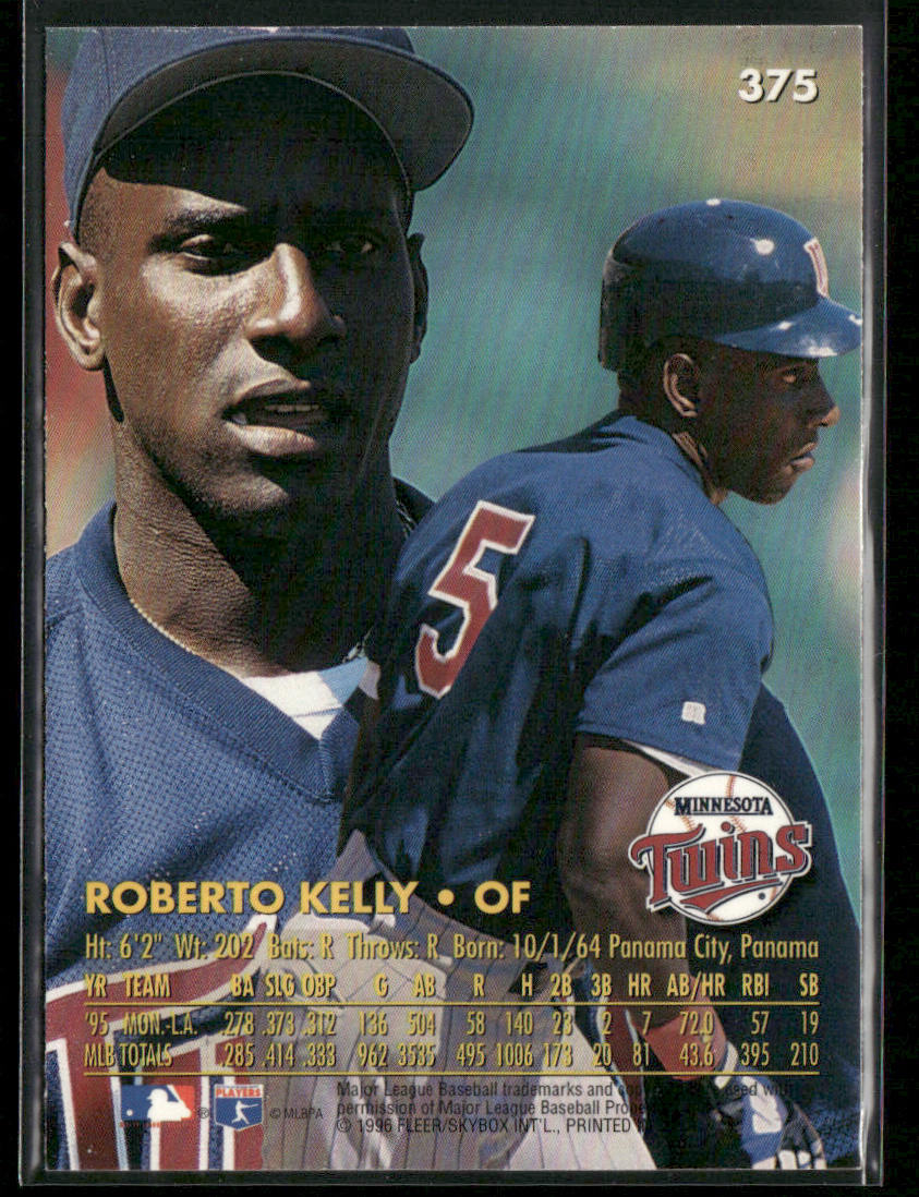 Roberto Kelly 1996 Ultra #375 Minnesota Twins
