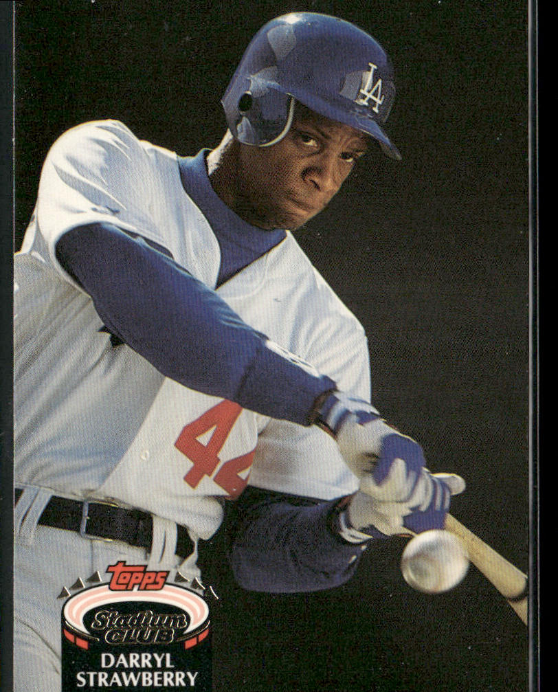 Darryl Strawberry 1992 Stadium Club #560 Los Angeles Dodgers