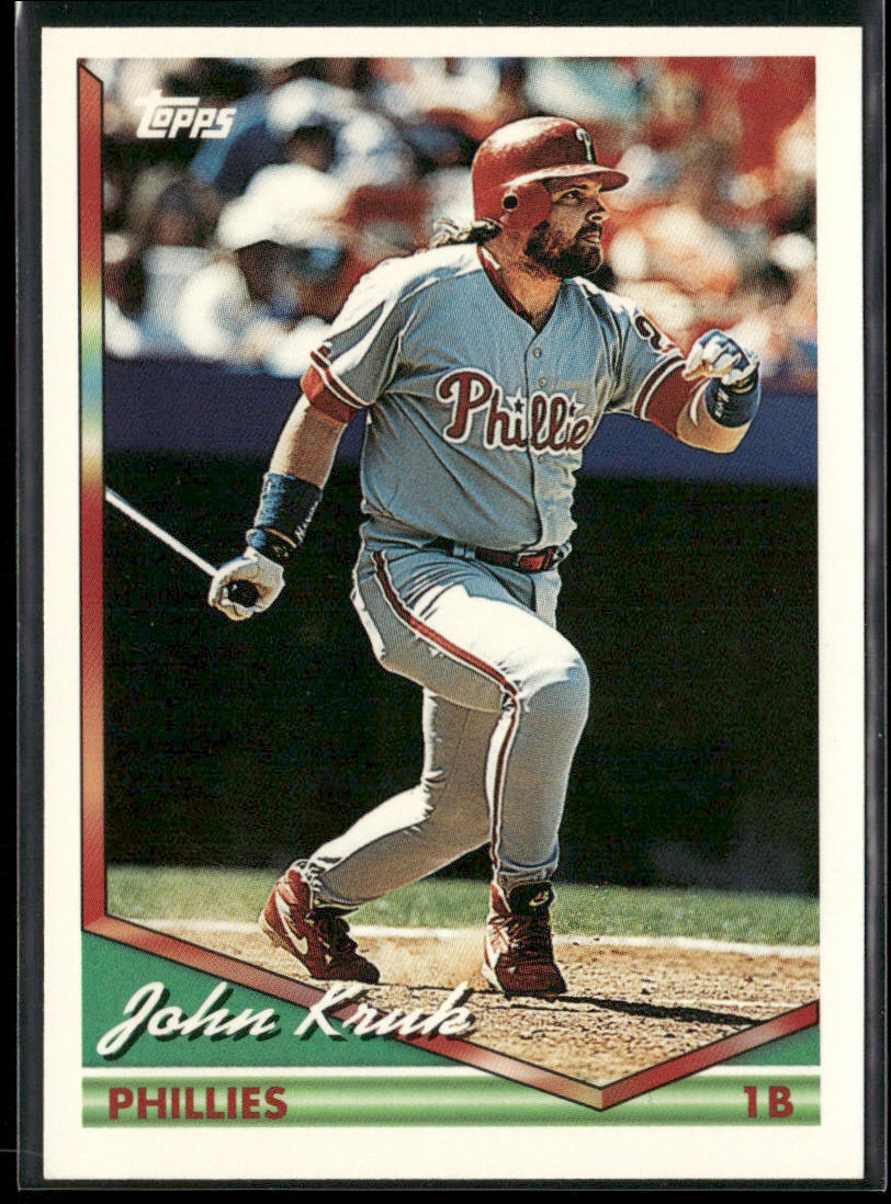 John Kruk 1994 Topps #401 Philadelphia Phillies