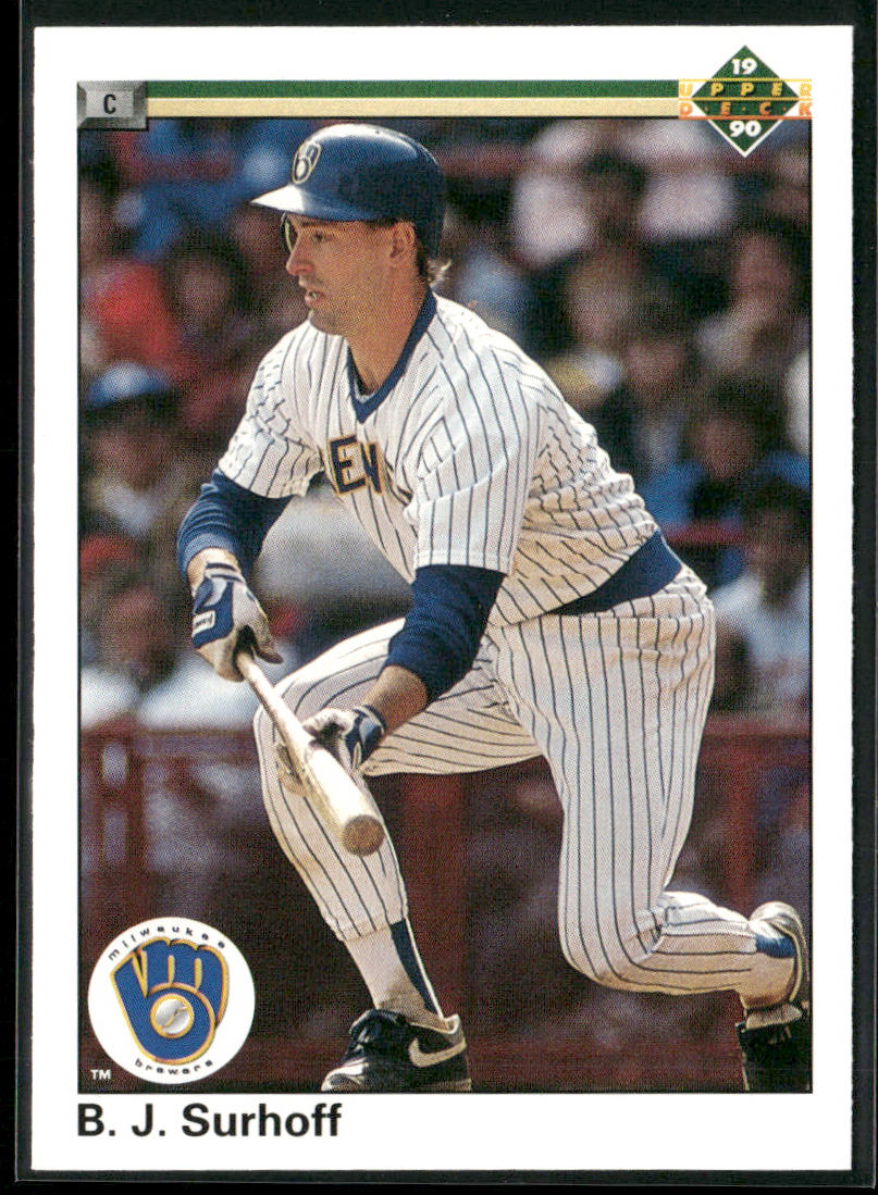 B.J. Surhoff 1990 Upper Deck #159a Milwaukee Brewers