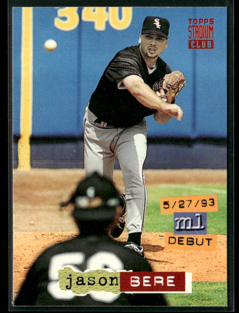 Jason Bere 1994 Stadium Club #702 Chicago White Sox front