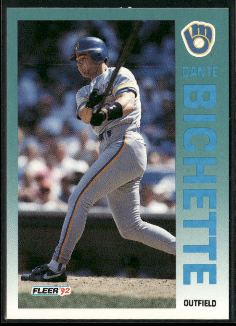Dante Bichette 1992 Fleer #173 Milwaukee Brewers
