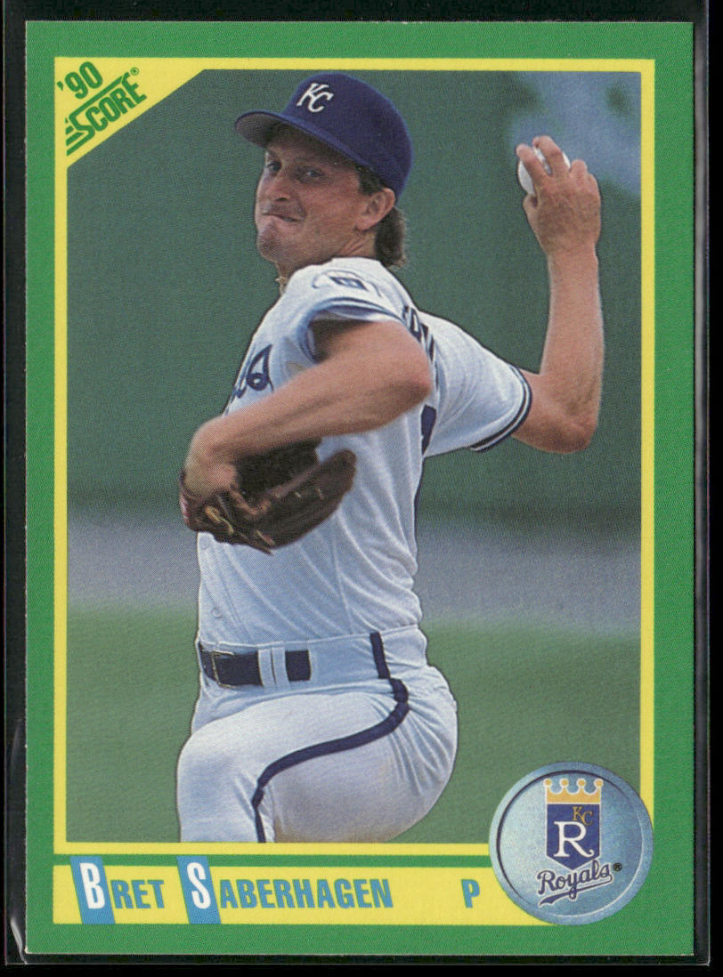 Bret Saberhagen 1990 Score #195a Kansas City Royals