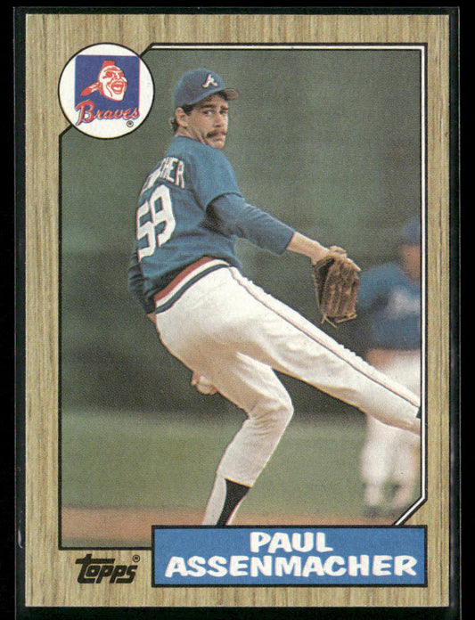 Paul Assenmacher 1987 Topps #132 RC Atlanta Braves front