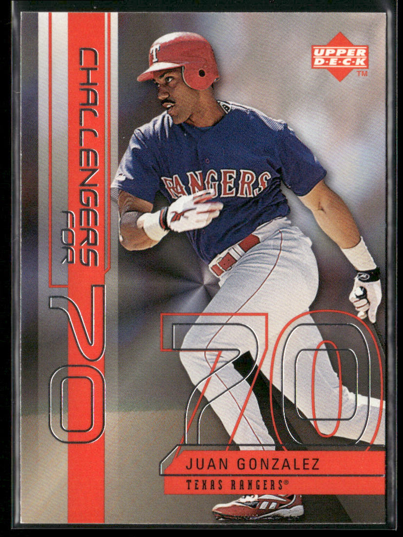Juan Gonzalez 1999 Upper Deck Challengers for 70 #C9 Texas Rangers