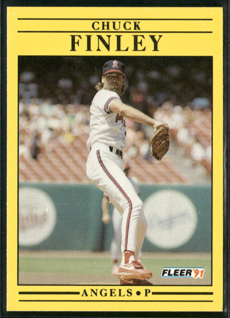 Chuck Finley 1991 Fleer #313b California Angels front