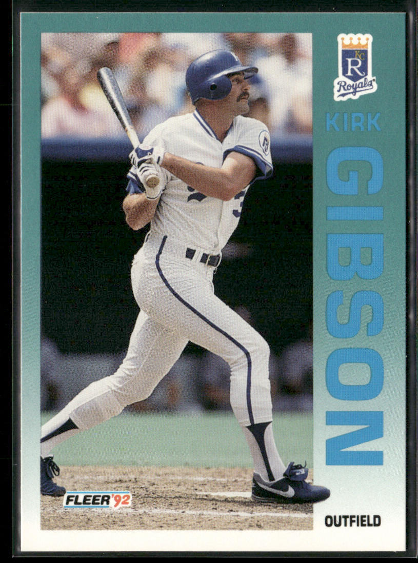 Kirk Gibson 1992 Fleer #157 Kansas City Royals front