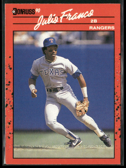 Julio Franco 1990 Donruss #142c Texas Rangers front