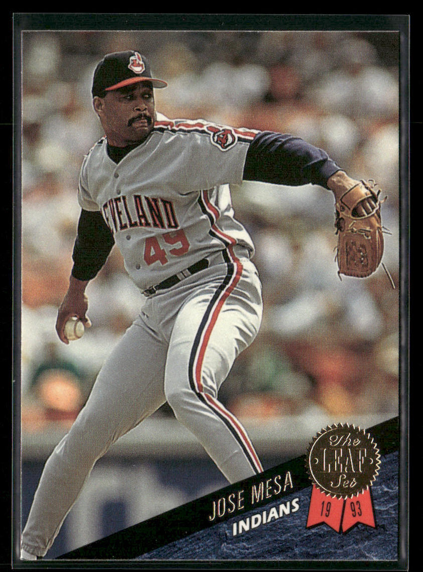 Jose Mesa 1993 Leaf #374 Cleveland Indians