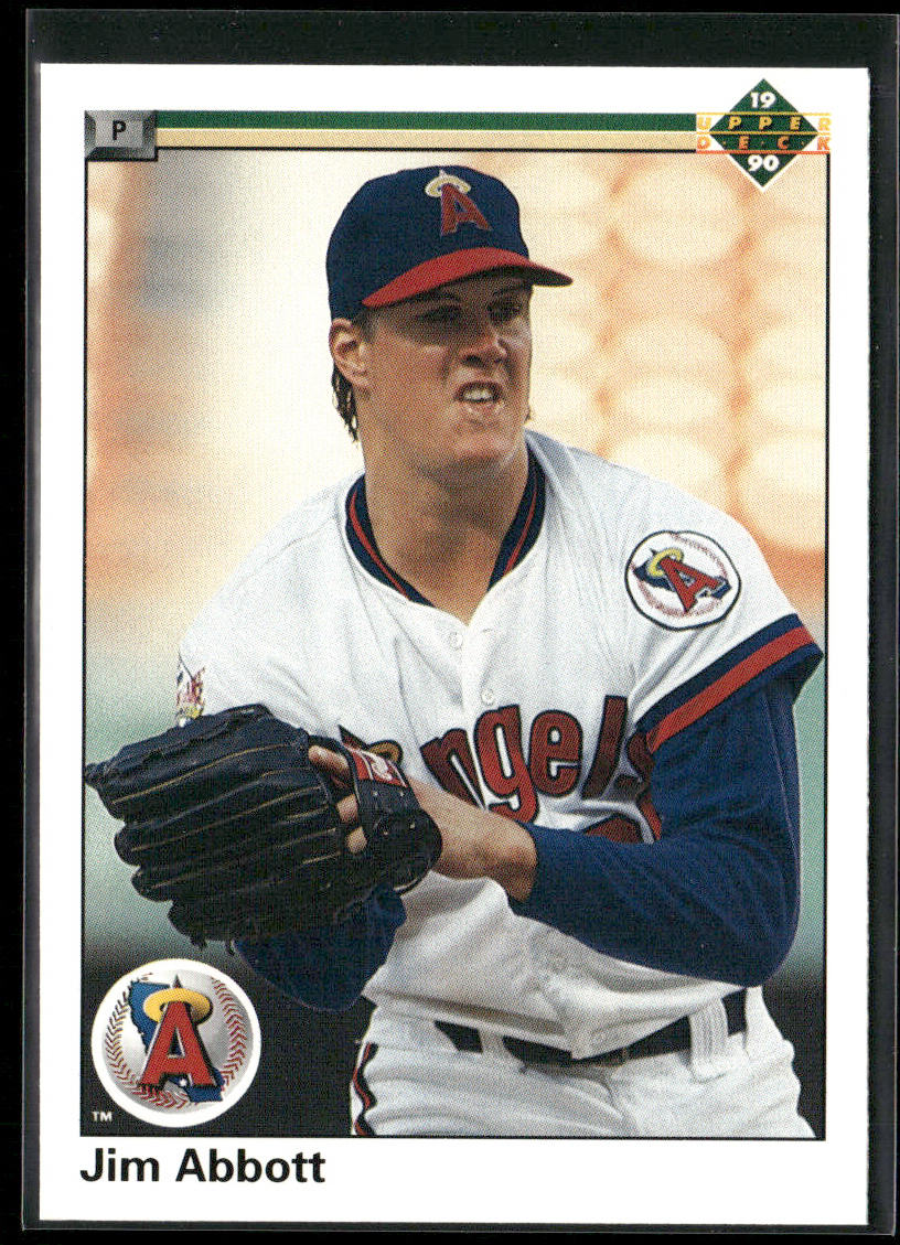 Jim Abbott 1990 Upper Deck #645 California Angels
