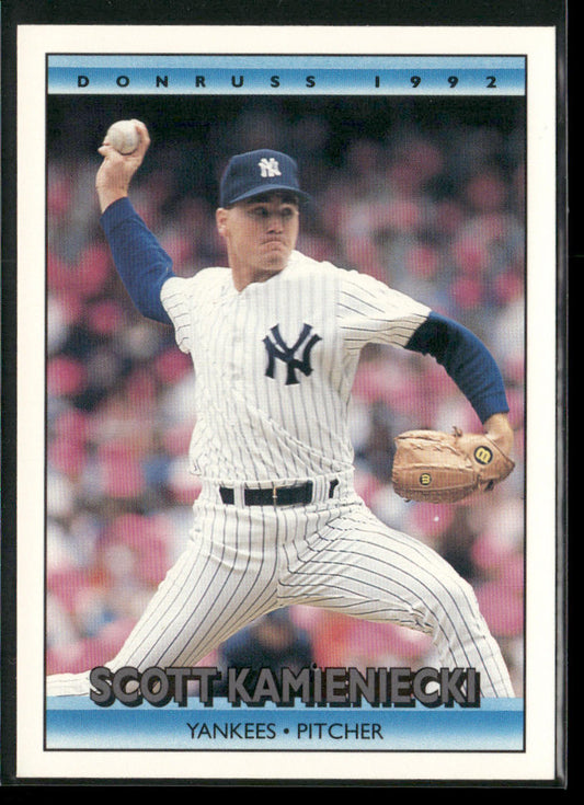 Scott Kamieniecki 1992 Donruss #195b New York Yankees front